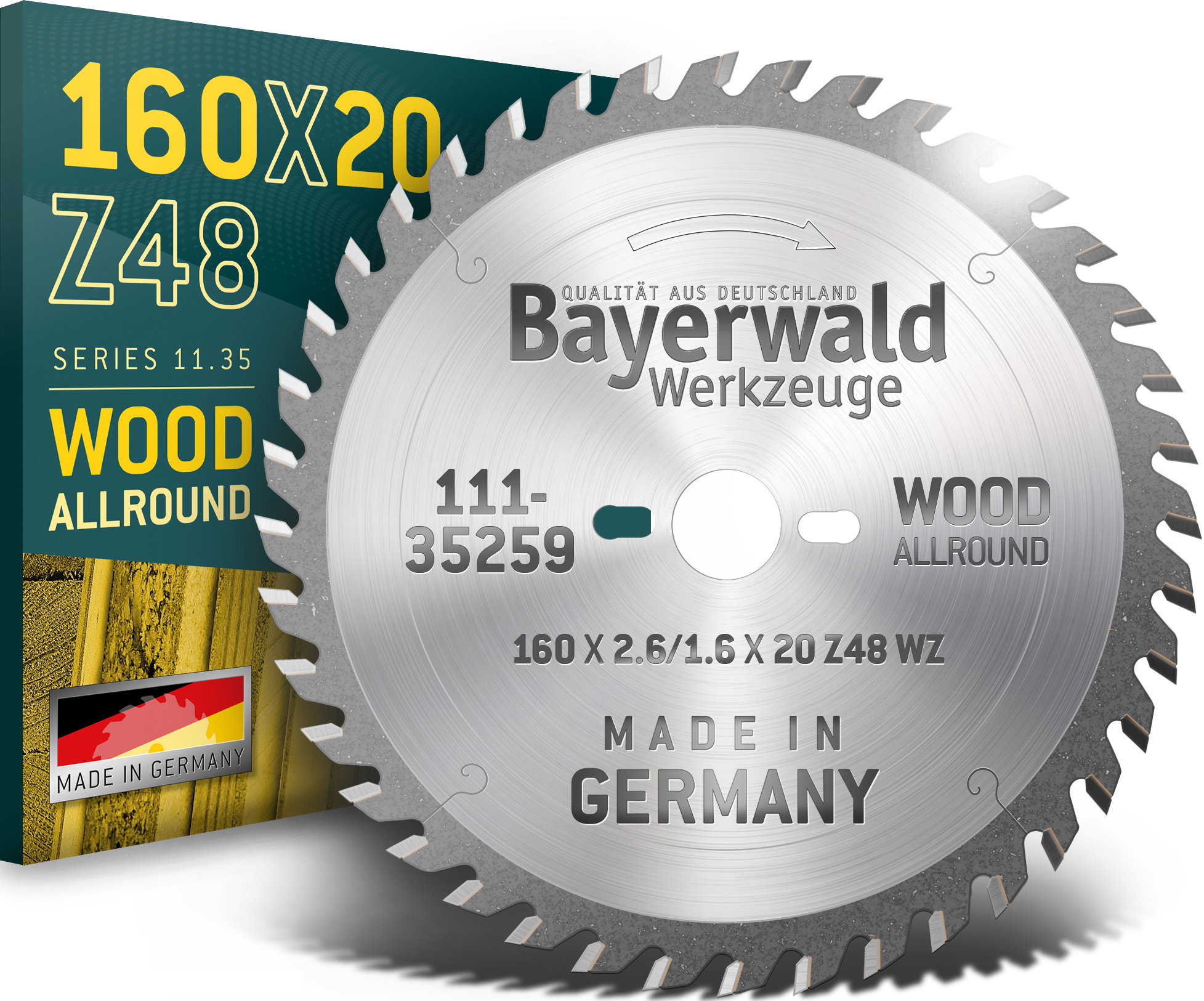 HM Kreissägeblatt - 160 x 2.6/1.6 x 20  Z48 WZ