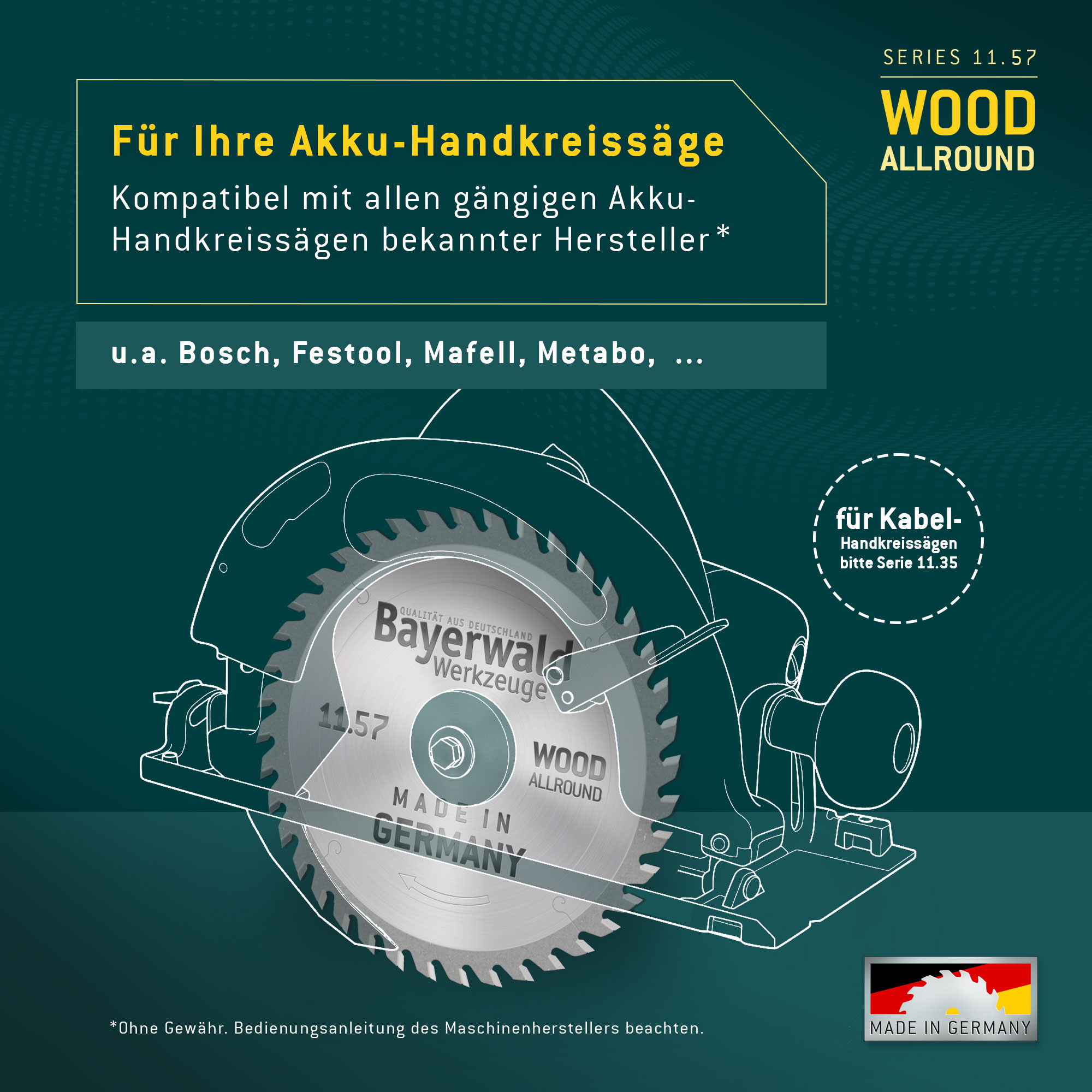 HM Kreissägeblatt - 165 x 1.8/1.2 x 20 Z36 WZ