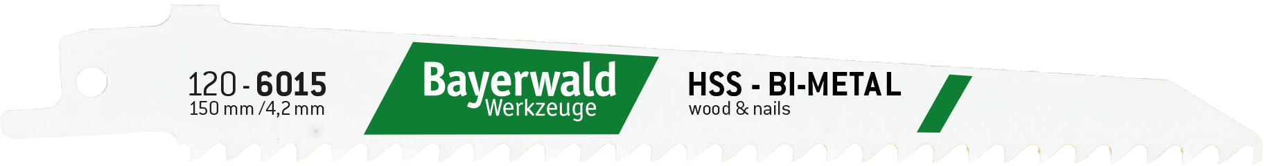 5x Bayerwald Werkzeuge Säbelsägeblatt Länge 150 mm