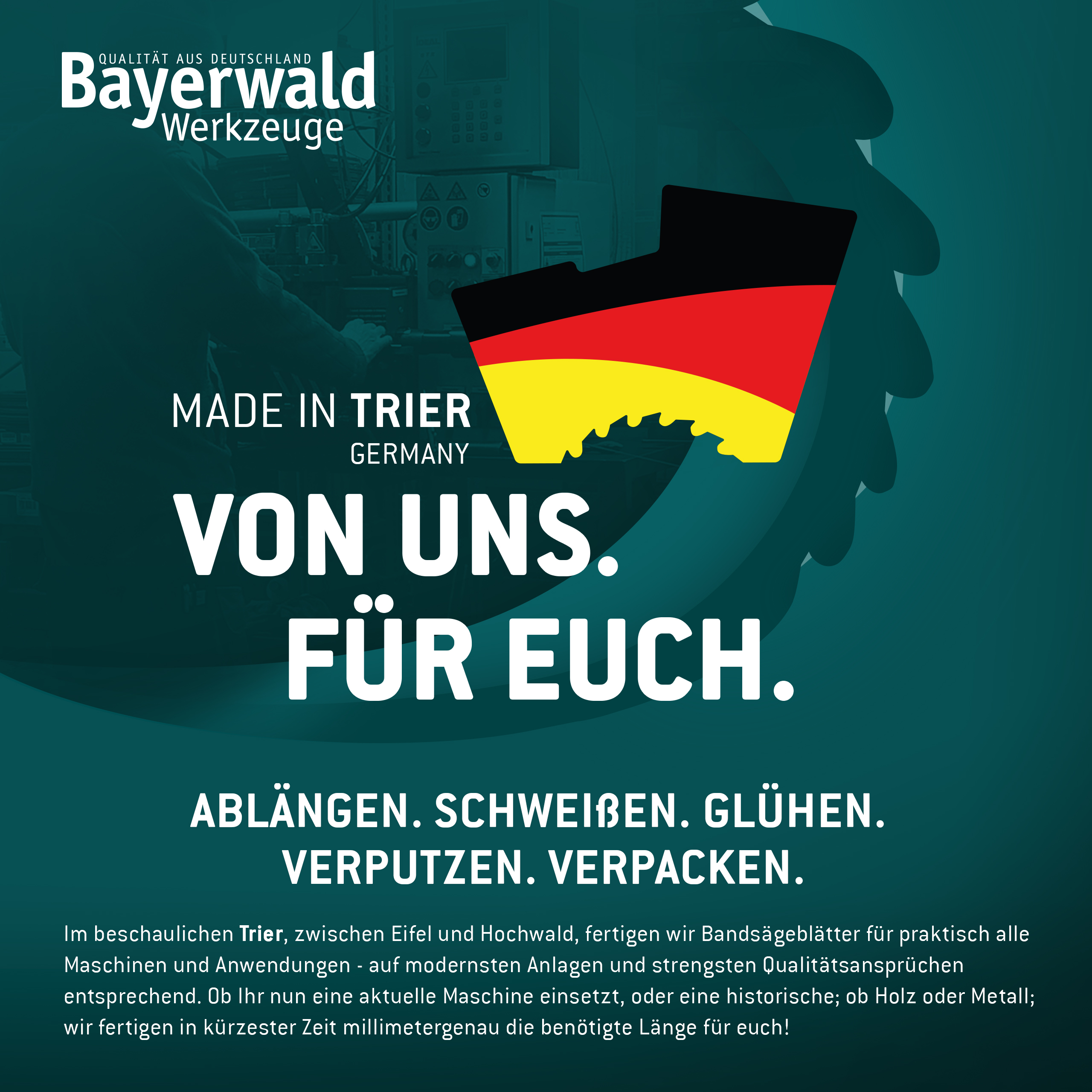 Bayerwald Holz Bandsägeblatt  1400 x 6 x 0.36 x 6 ZpZ