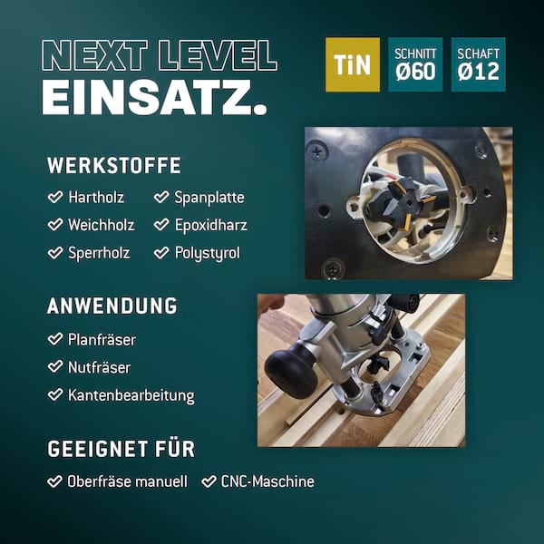 10x Bayerwald NeoTwister Ø60mm Planfräser Ersatzmesser