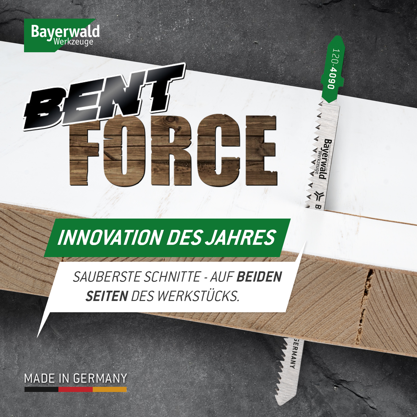 2x Bayerwald Bent Force Stichsägeblätter 130/105mm