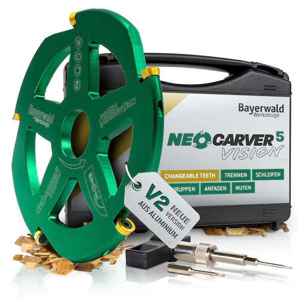 Bayerwald NeoCarver V2 - Hartmetall Frässcheibe - Ø 115 x 22,2 mm Z 5 - geeignet für Holz