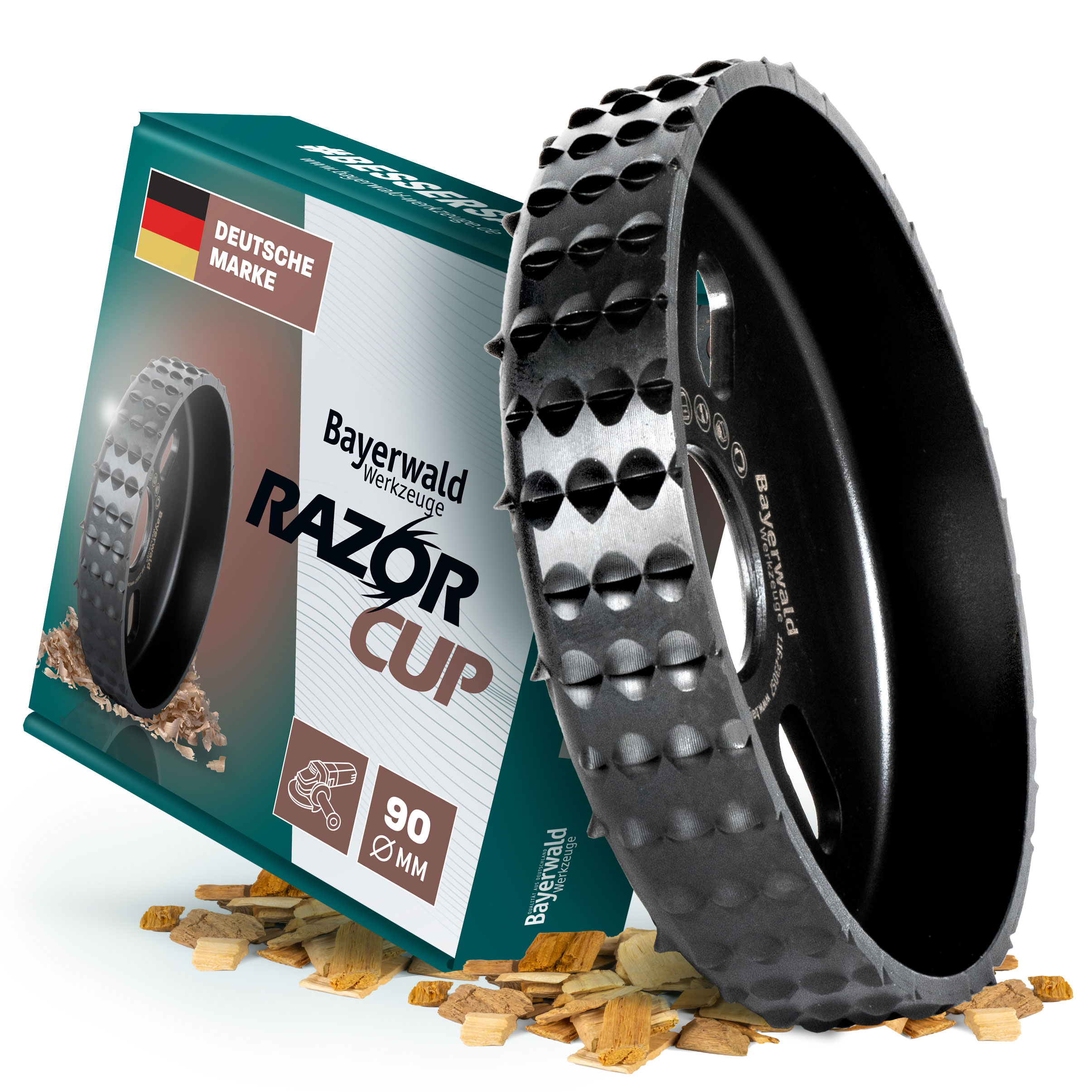 Bayerwald Raspelscheibe RazorCup Ø90 mm für Winkelschleifer