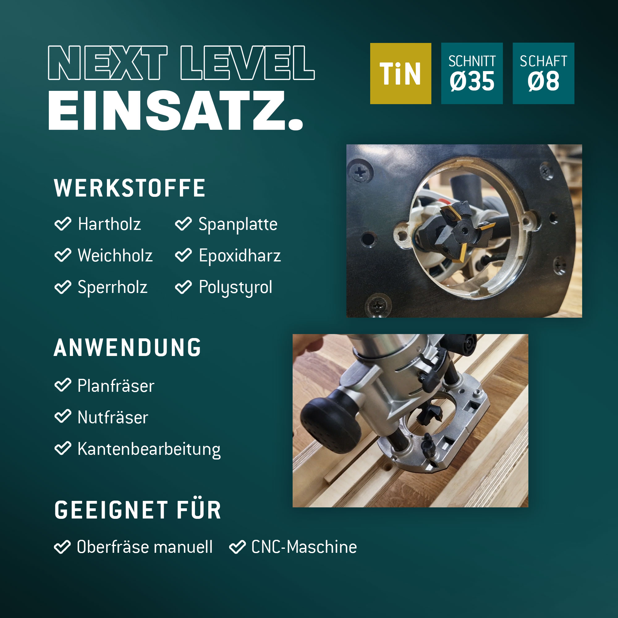 Bayerwald Werkzeuge NeoTwister Planfräser Ø 35 mm