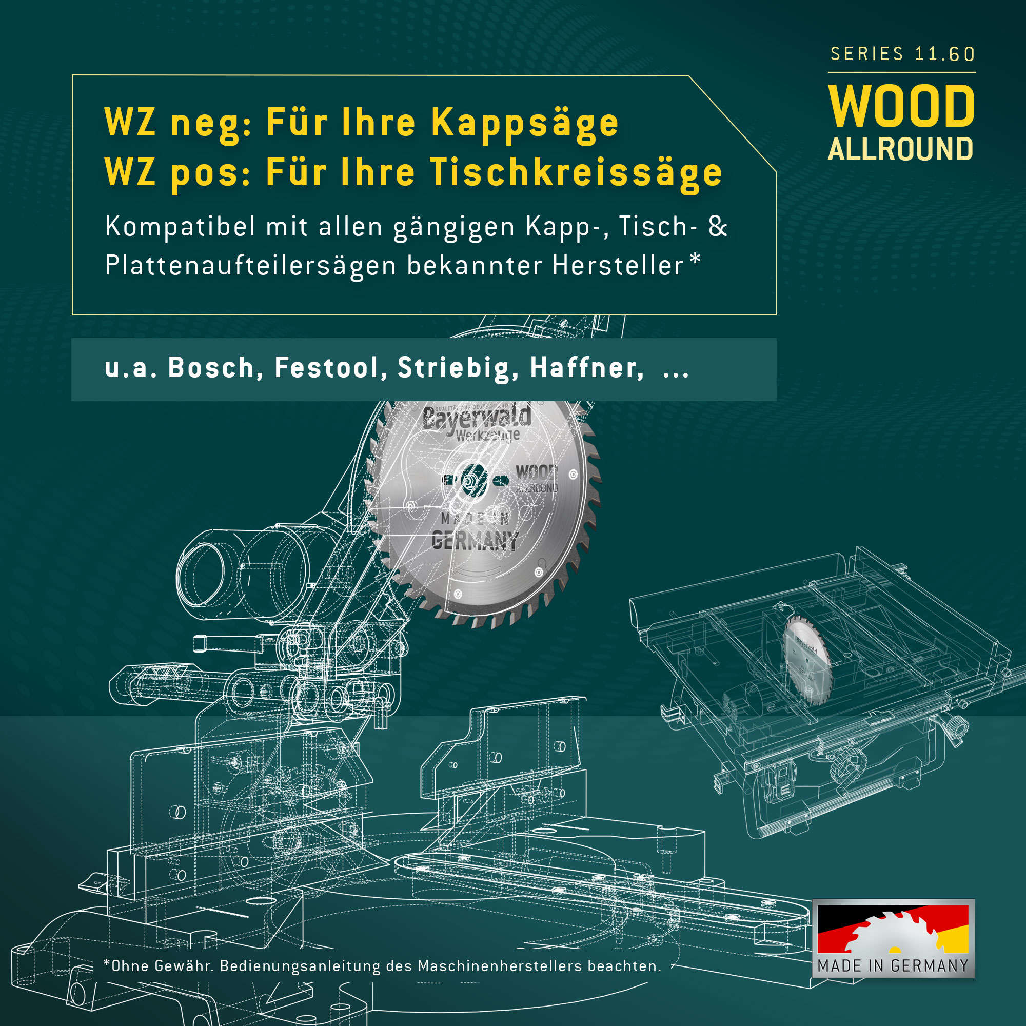 HM Kreissägeblatt - 250 x 3.2/2.2 x 30 Z80 WZ neg.