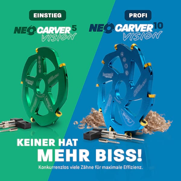Bayerwald NeoCarver V2 - Hartmetall Frässcheibe - Ø 115 x 22,2 mm Z 5 - geeignet für Holz