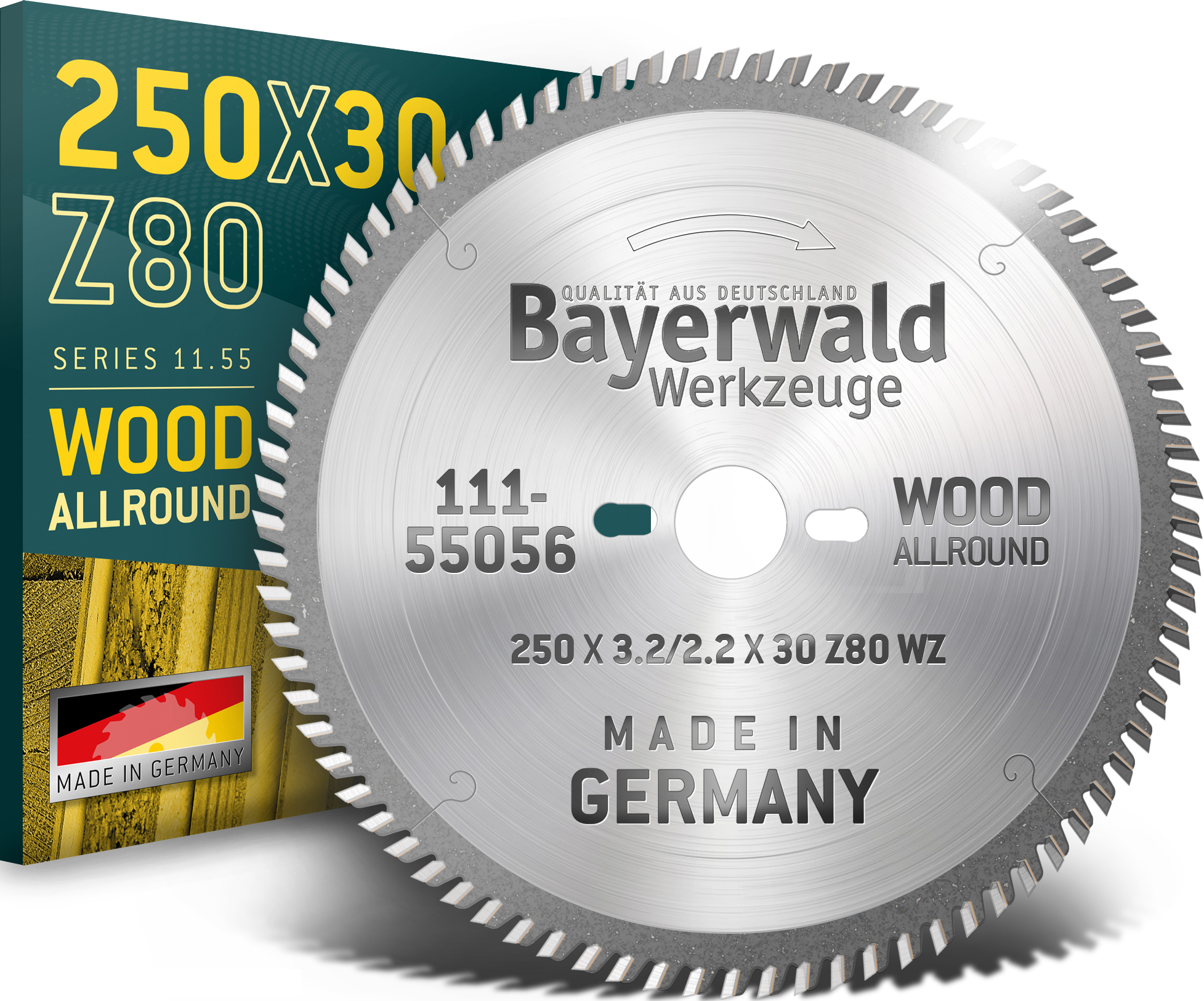 HM Kreissägeblatt - 250 x 3.2/2.2 x 30 Z80 WZ VW