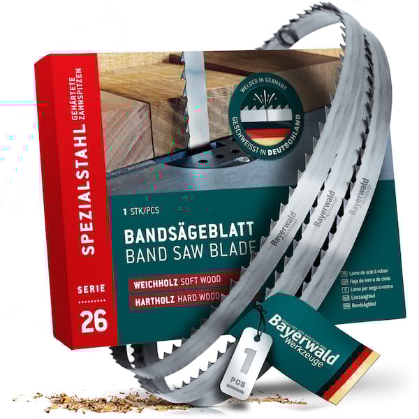Bandsägeblatt Spezialstahl zahnhart  1000 x 10 x 0.45 x 6mm