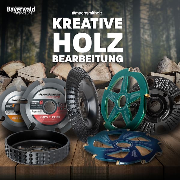 Bayerwald Raspelscheibe Black Biter rund / curved Ø125 mm für Winkelschleifer