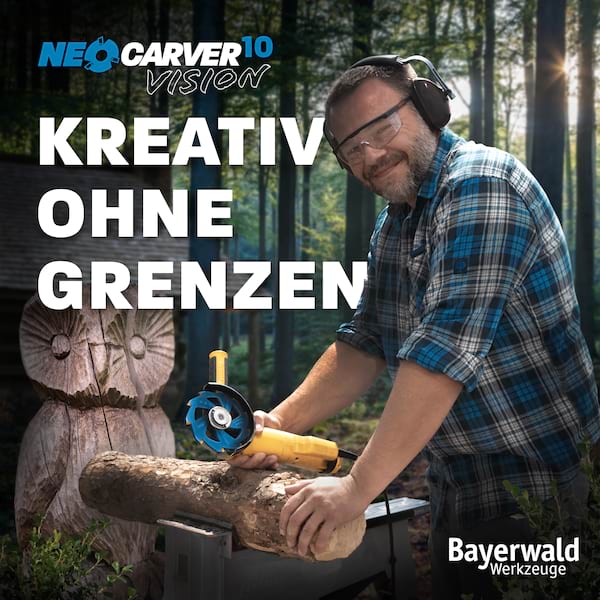 Bayerwald NeoCarver V2 - Hartmetall Frässcheibe - Ø 115 x 22,2 mm Z 10 - geeignet für Holz