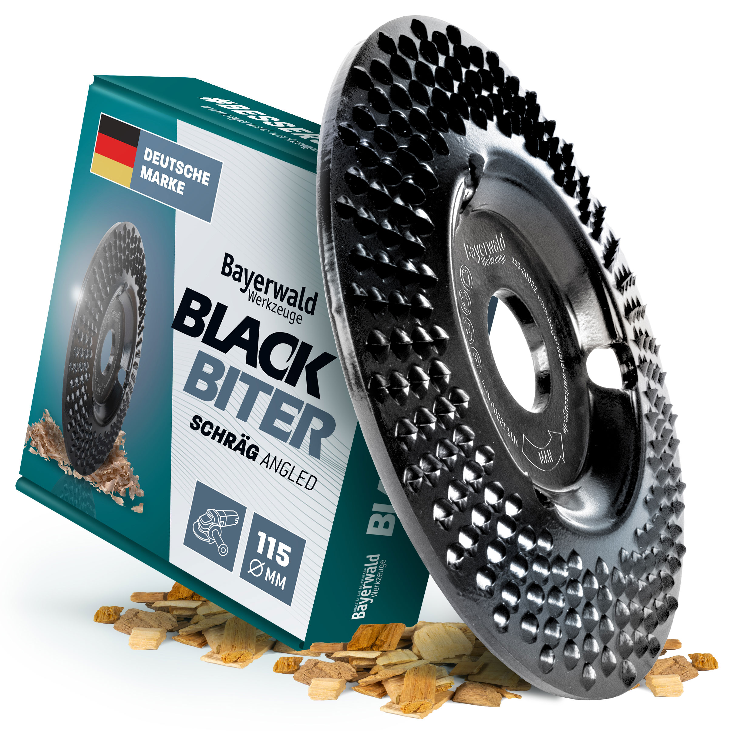 Bayerwald Raspelscheibe Black Biter Ø115 mm für Winkelschleifer