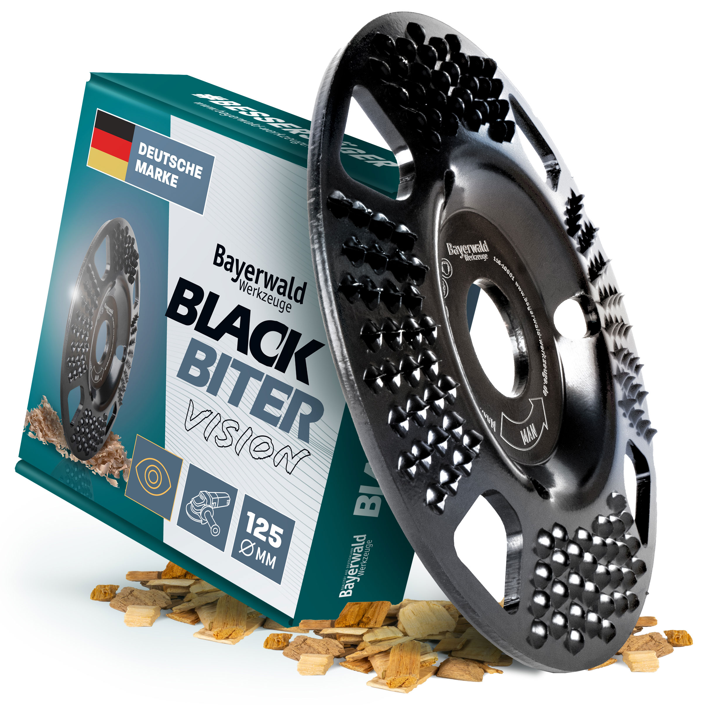 Bayerwald Raspelscheibe Black Biter Vision Ø125 mm für Winkelschleifer