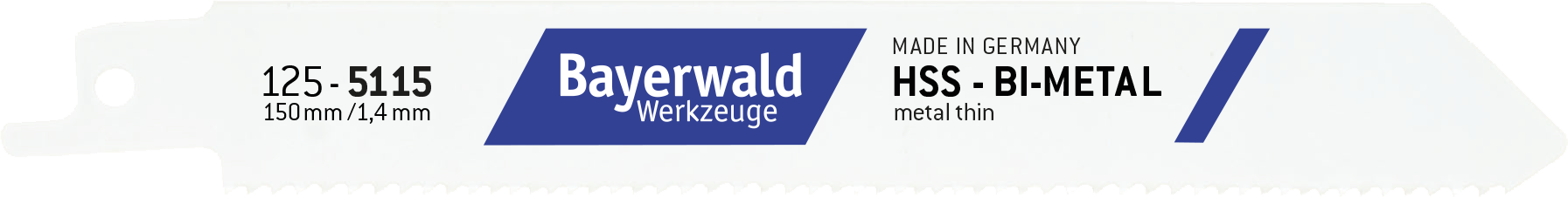 5x Bayerwald Werkzeuge Säbelsägeblatt Länge 150 mm