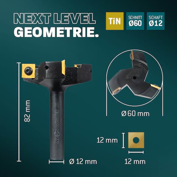 10x Bayerwald NeoTwister Ø60mm Planfräser Ersatzmesser