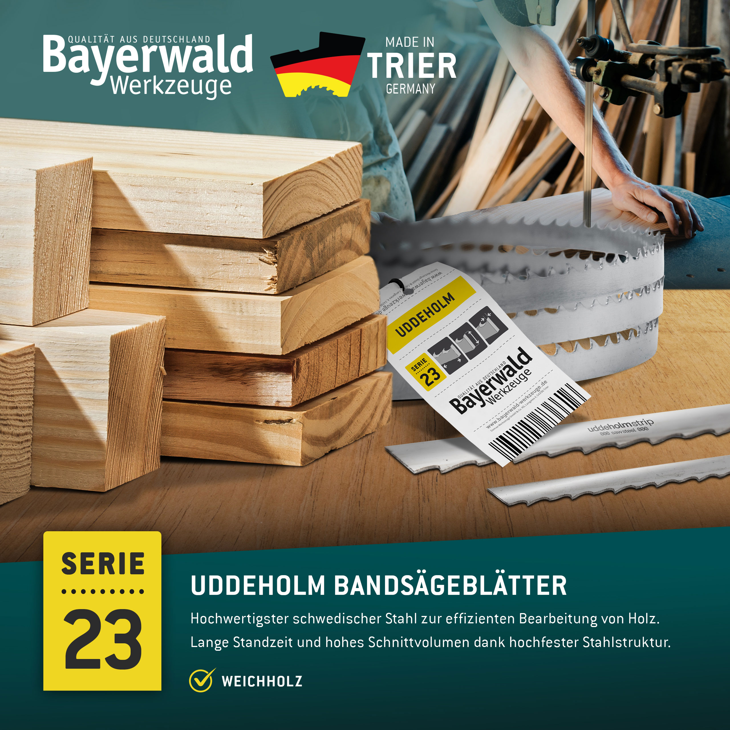 Uddeholm Bandsägeblatt  1490 x 6 x 0.4 x 4mm