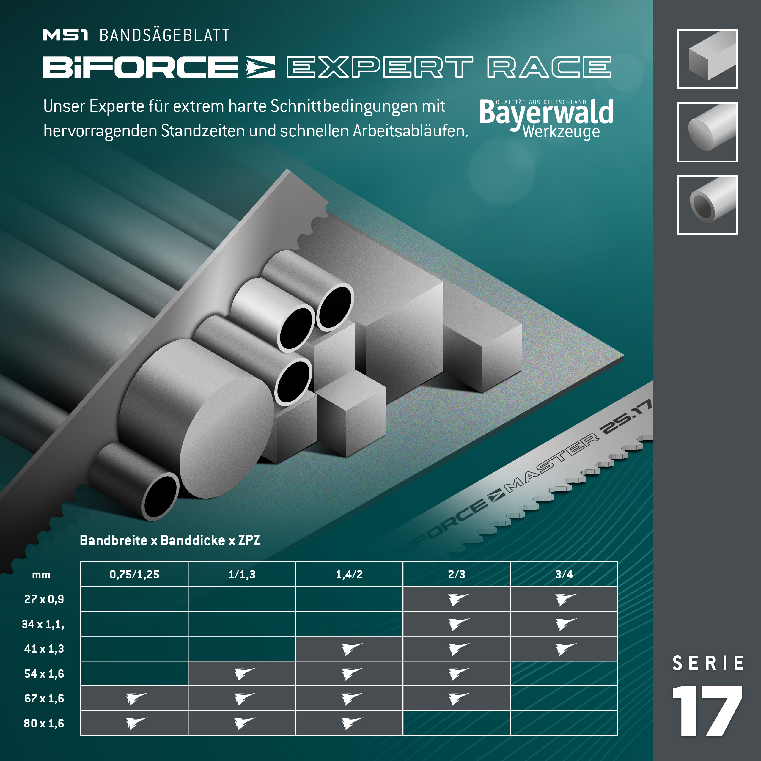 Bayerwald M51 Bandsägeblatt BiFORCE EXPERT RACE 1000 x 80 x 1.6 x 0.7|0.9 ZpZ