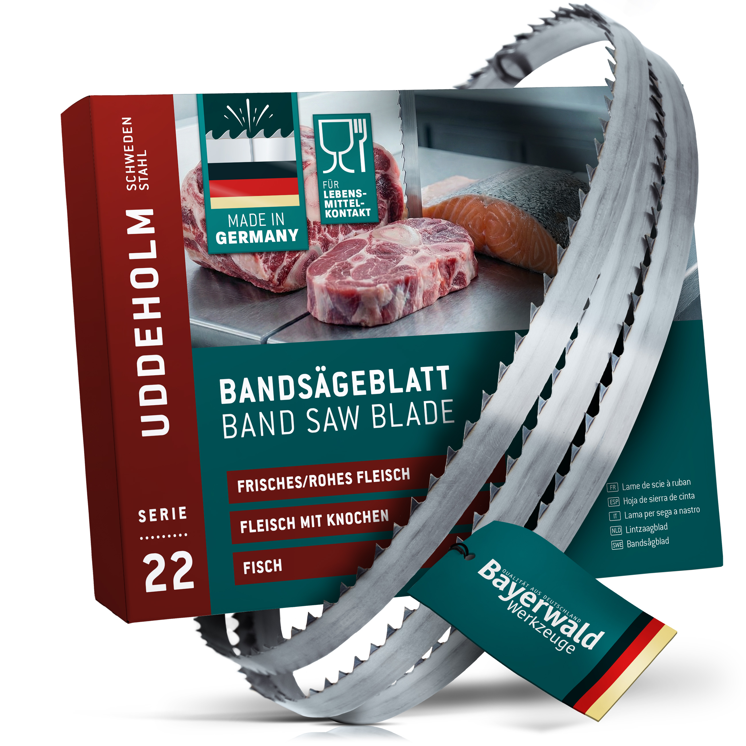 Bayerwald Fleischerei Bandsägeblatt  1200 x 15 x 0.45 x 6 ZAB