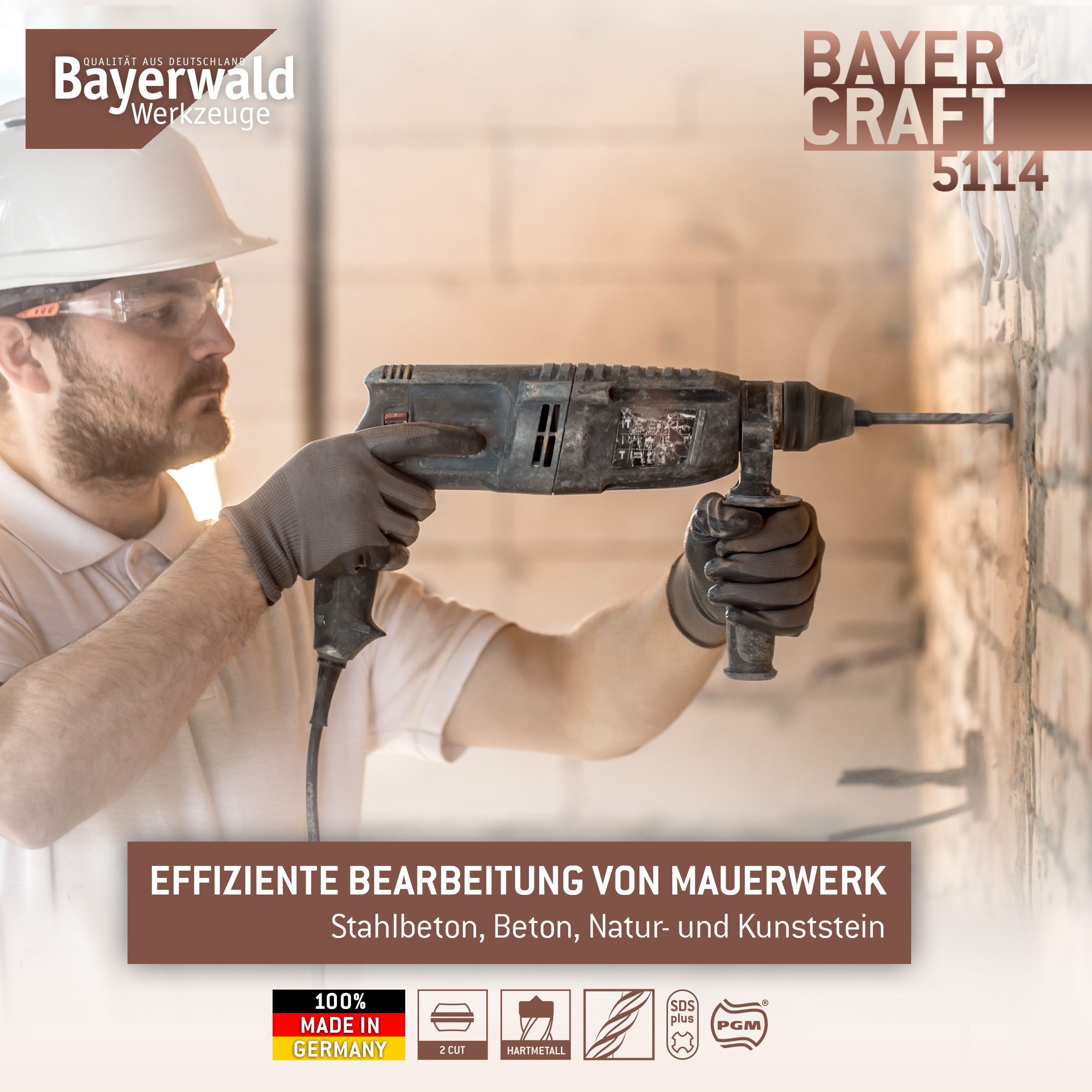 Bayercraft Hammerbohrer Set 5tlg. 5-10 mm (2-Schneider)