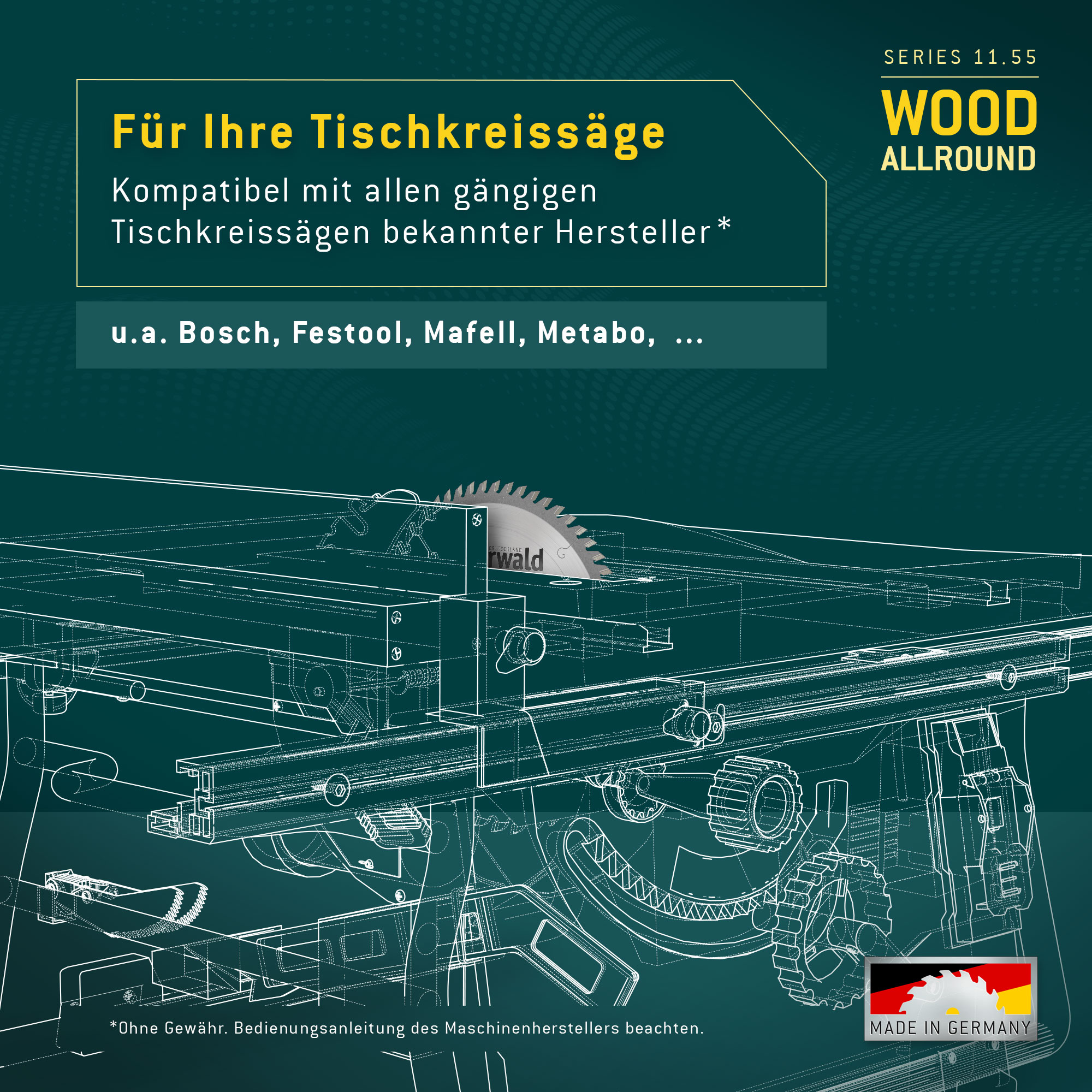 HM Kreissägeblatt - 216 x 2.6/1.6 x 30 Z34 WZ