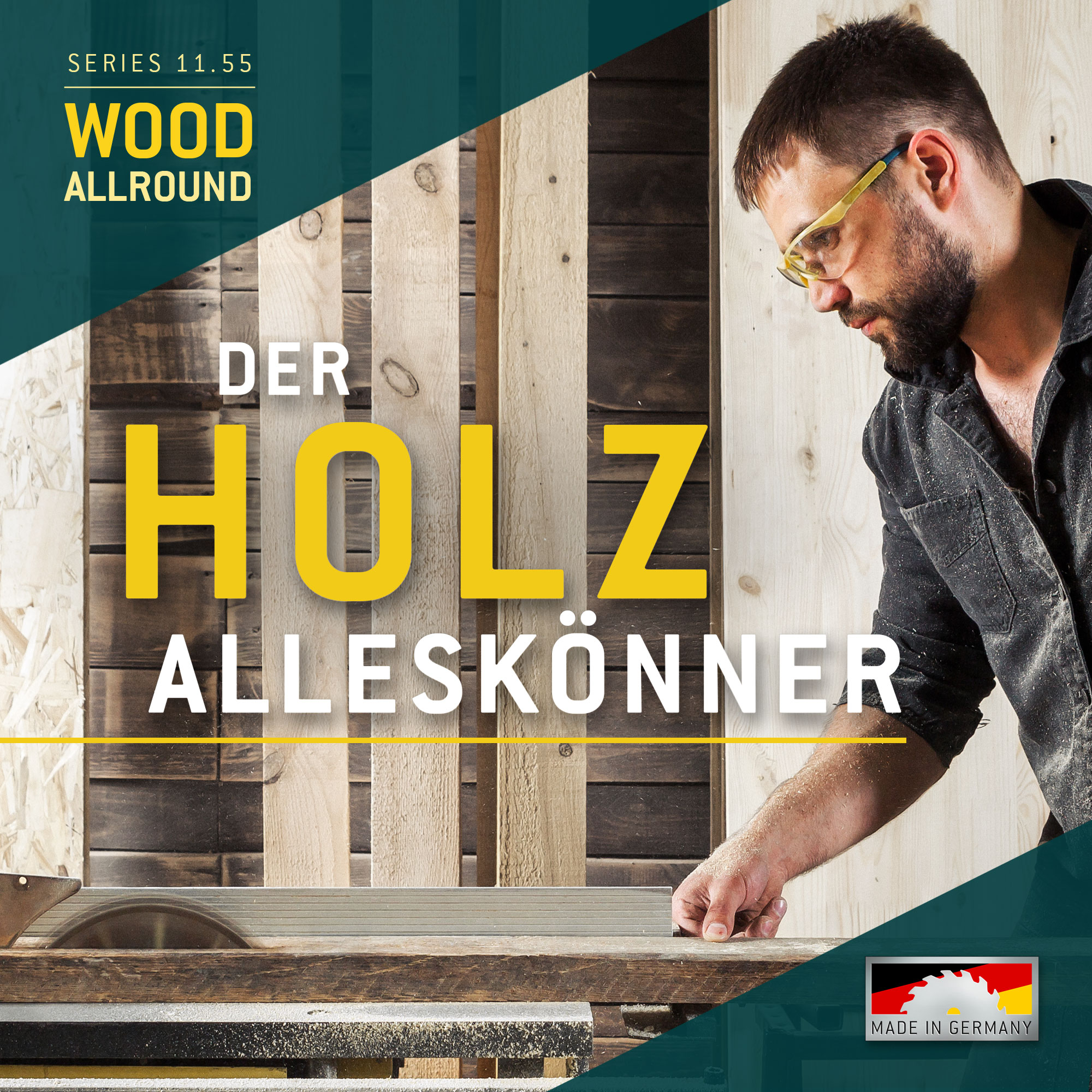 HOLZ ALLROUND Ø250 Tisch-Kreissägeblatt Set