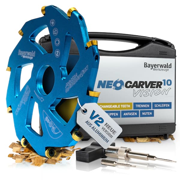 Bayerwald NeoCarver V2 - Hartmetall Frässcheibe - Ø 115 x 22,2 mm Z 10 - geeignet für Holz