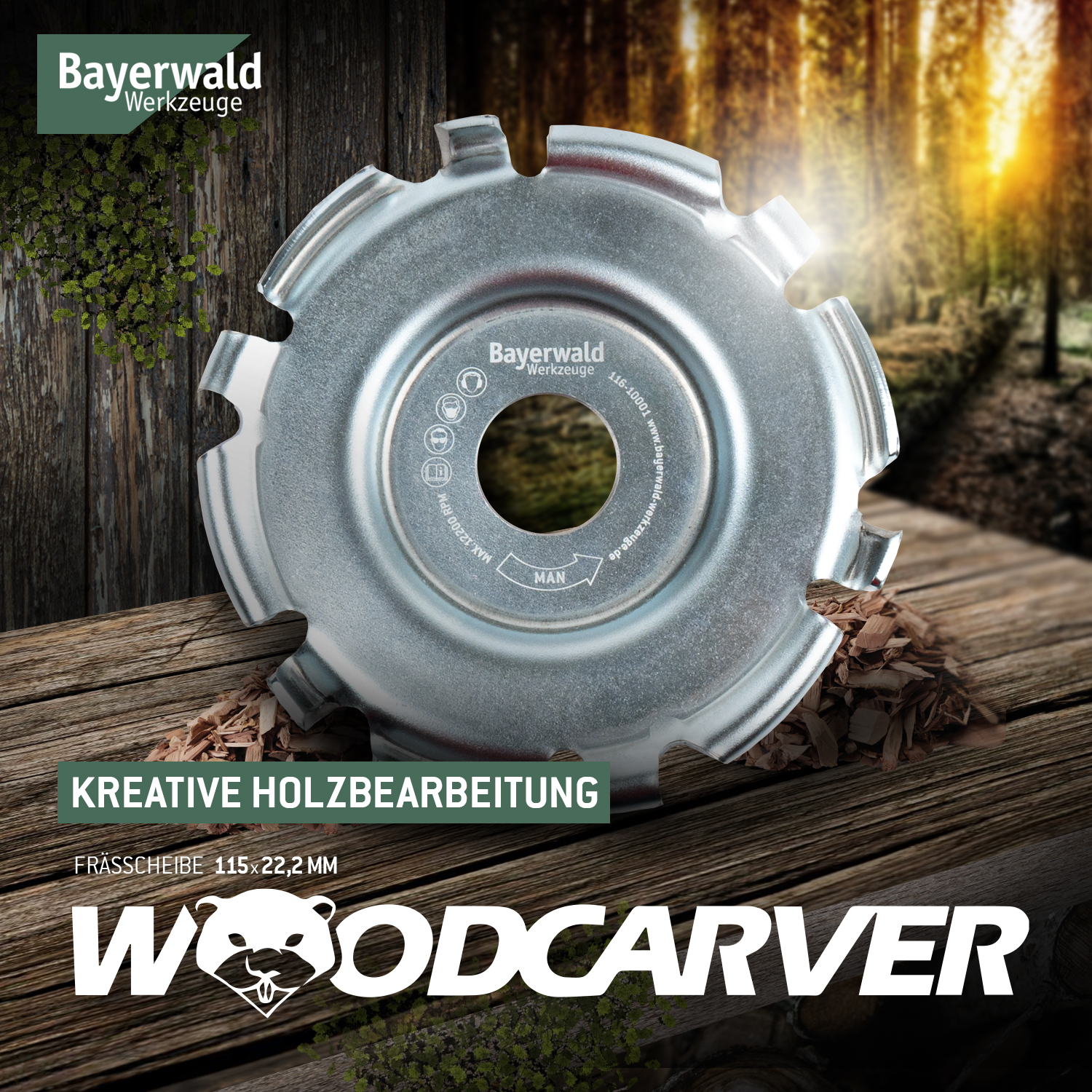 Bayerwald Woodcarver Ø115 mm / 22,2 mm Bohrung